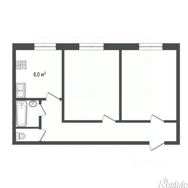 2-комн квартира Волочаевская улица, 38Б,  д. 38Б