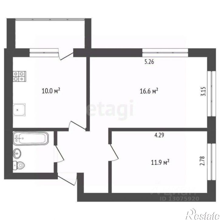 2-комн квартира Сельскохозяйственная улица, 31,  д. 31