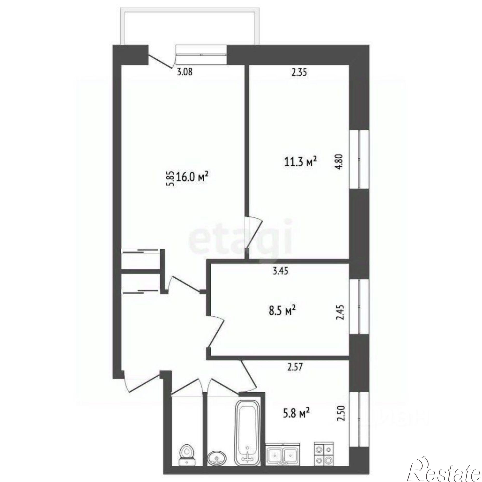 Купить квартиру за 2 950 000 рублей на Полевая улица, 6