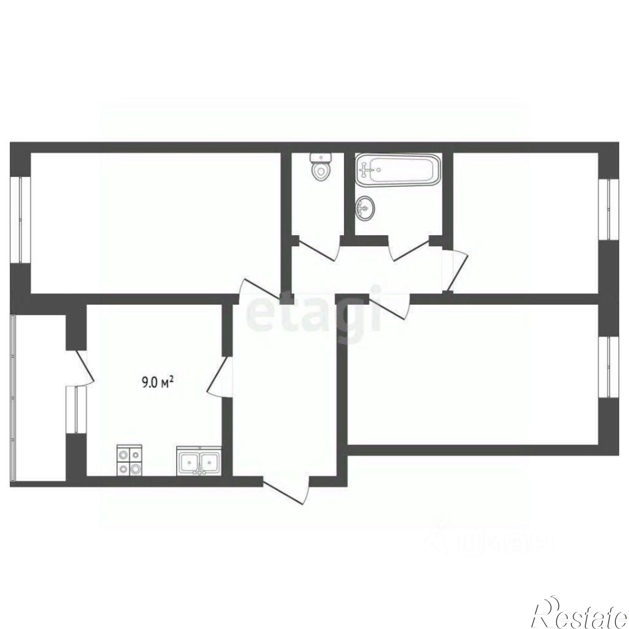 Купить квартиру за 3 800 000 рублей на Волочаевская улица, 13