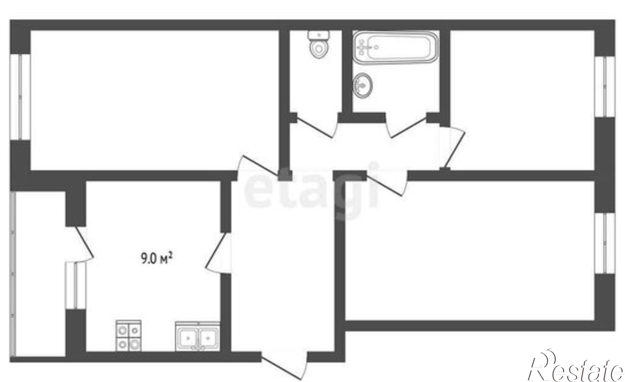 Купить квартиру за 3 800 000 рублей на ул Волочаевская, 13