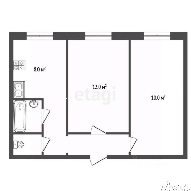 2-комн квартира Волочаевская улица, 38Б,  д. 38Б