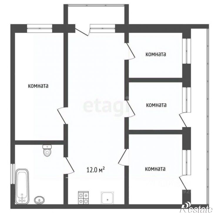 4-комн квартира Полиграфская улица, 7,  д. 7