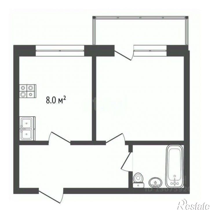 1-комн квартира Малиновская улица, 56,  д. 56