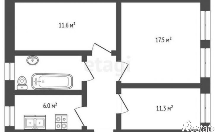3-комн квартира Инженерная улица, 33А,  д. 33А