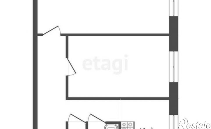 2-комн квартира улица Рокоссовского, 8,  д. 8