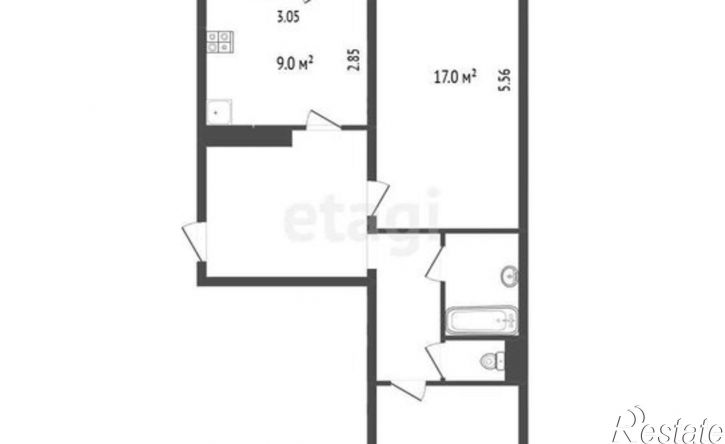 2-комн квартира ул Лосевская, 21а,  д. 21а