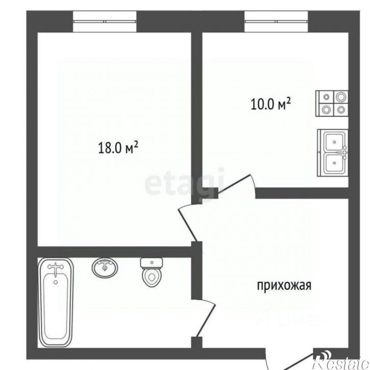 1-комн квартира Молодёжная улица, 21,  д. 21