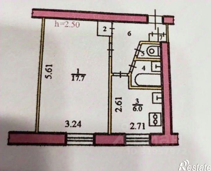 1-комн квартира улица Рокоссовского, 4А,  д. 4А