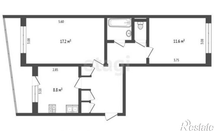 2-комн квартира ул Приборостроителей, 10,  д. 10