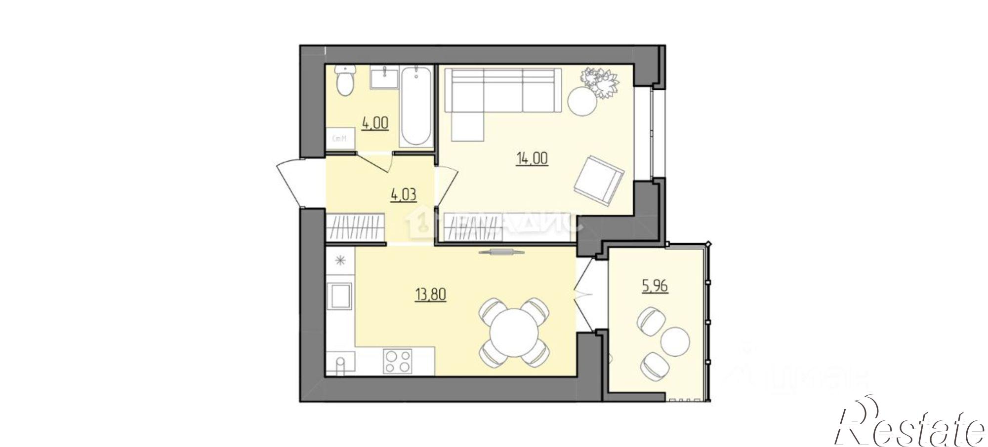 Купить квартиру за 4 385 000 рублей на ул Февральская, 8