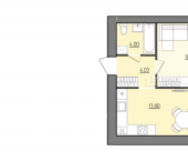 1-комн, 38кв м, этаж 2/8 ул Февральская, 8