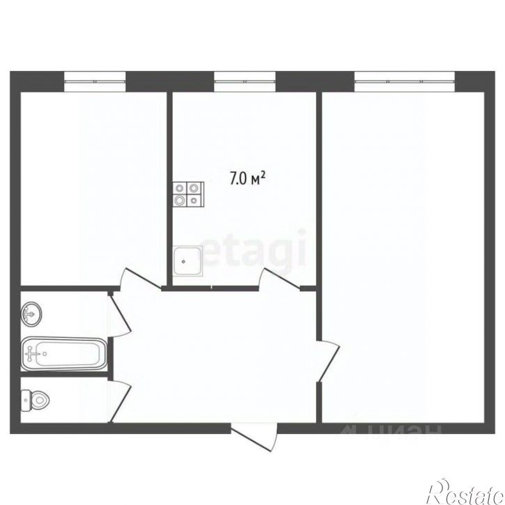 2-комн квартира ул 9 Мая, 23,  д. 23