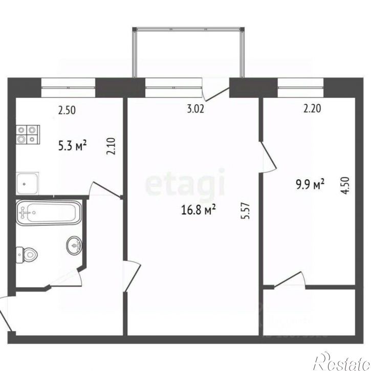 2-комн квартира ул 9 Мая, 5,  д. 5