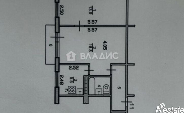 2-комн квартира ул Ухтомского, 13,  д. 13