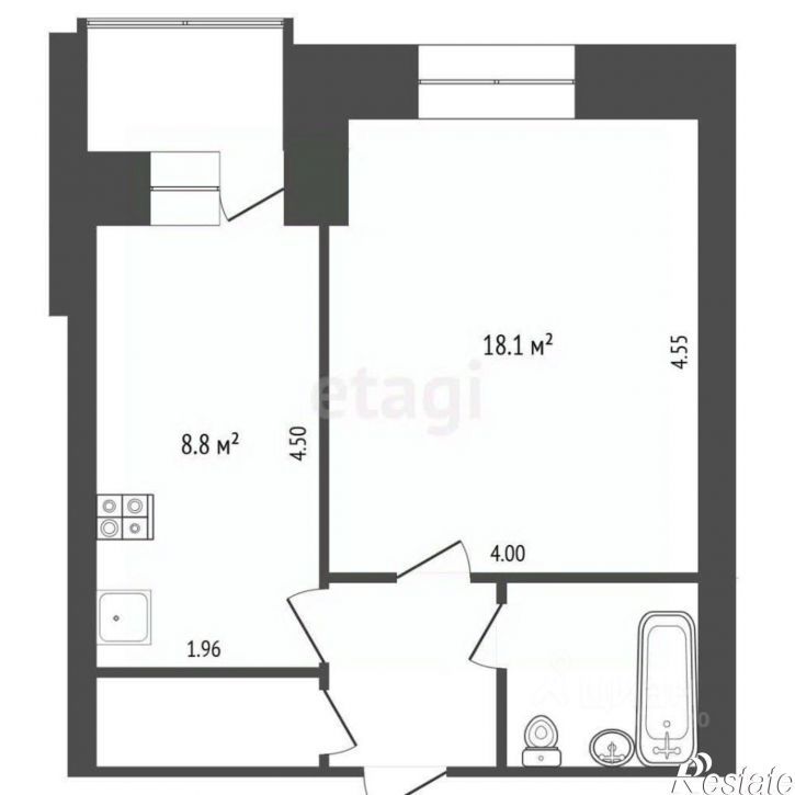 1-комн квартира ул Малиновская, 56,  д. 56