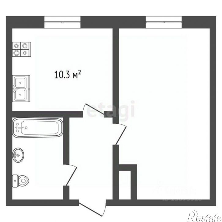 1-комн квартира ул Кирова, 32,  д. 32
