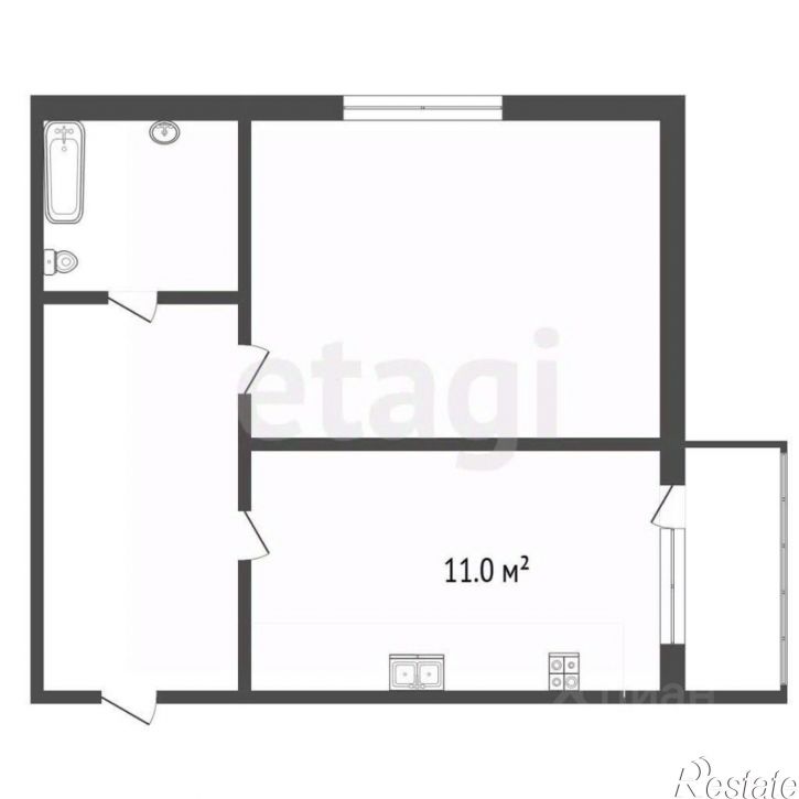 1-комн квартира Полиграфская улица, 21,  д. 21