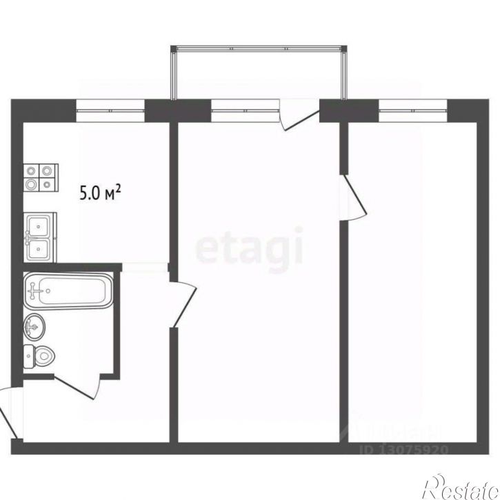 2-комн квартира улица Бабушкина, 15,  д. 15