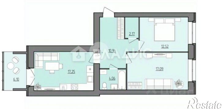 2-комн квартира в новом доме ул Февральская, 9а,  д. 9а