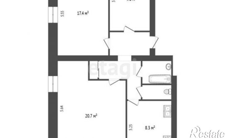 3-комн квартира ул Чекистов, 12,  д. 12