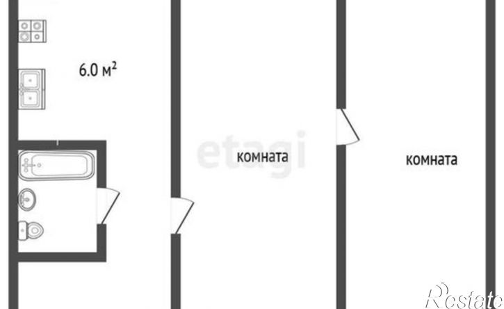 2-комн квартира ул Луговая, 6,  д. 6