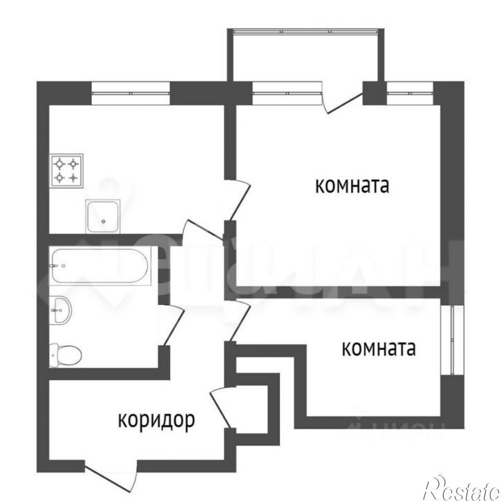 2-комн квартира ул Черняховского, 10,  д. 10