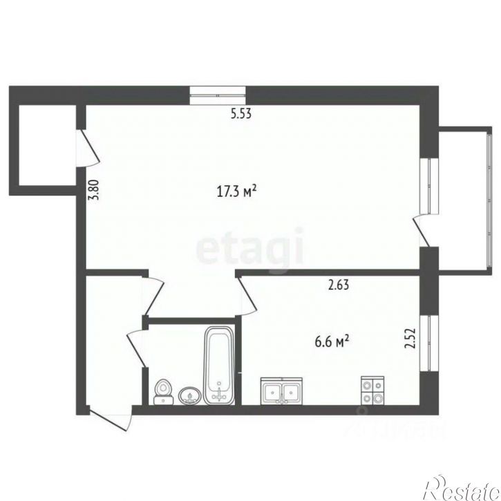 1-комн квартира ул Баженова, 34,  д. 34
