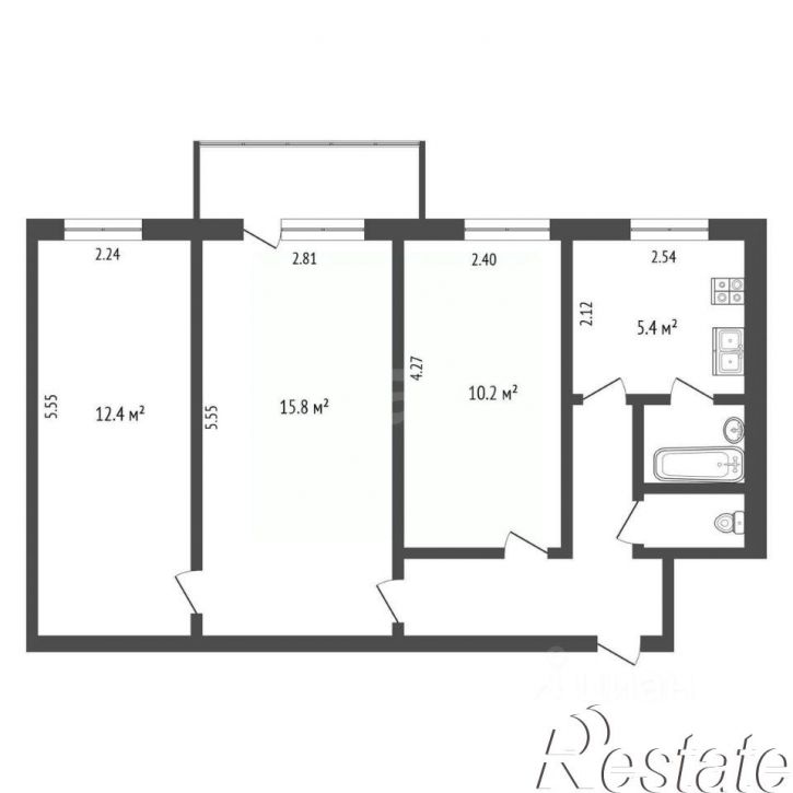 3-комн квартира улица Ломоносова, 48А,  д. 48А