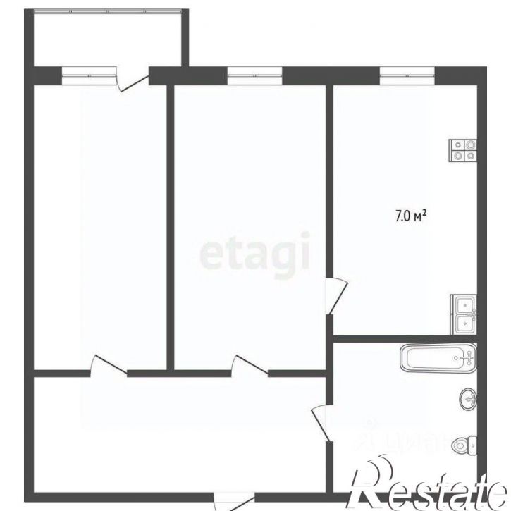 2-комн квартира улица Плеханова, 36,  д. 36