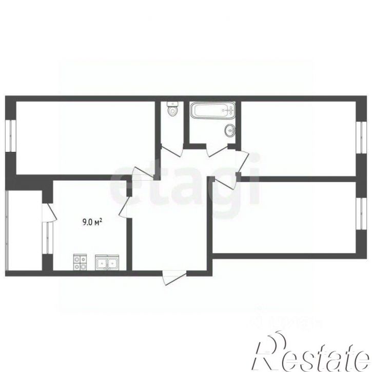 3-комн квартира улица Приборостроителей, 20,  д. 20