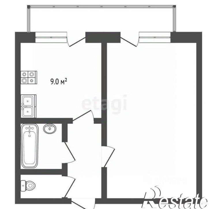 1-комн квартира улица Расплётина, 20,  д. 20