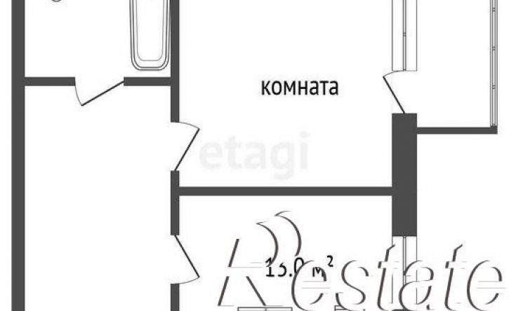 1-комн квартира улица Захарова, 26 к2,  д. 26 к2