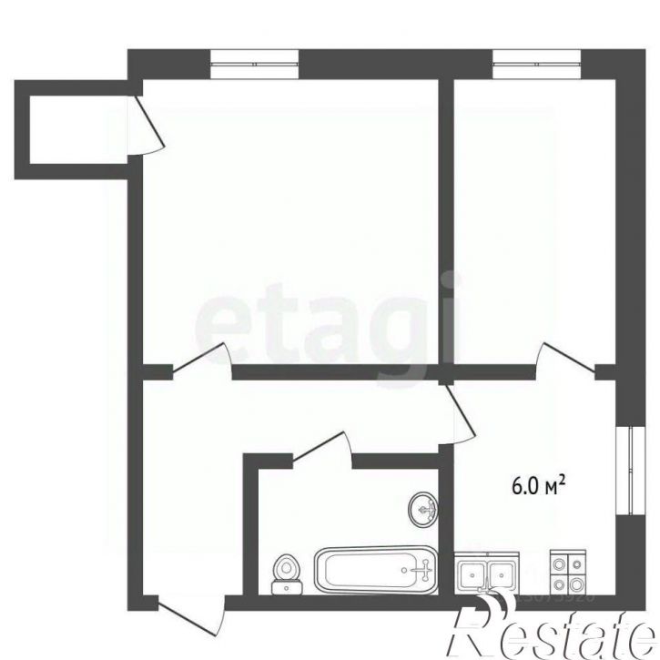2-комн квартира улица Моисеенко, 11,  д. 11