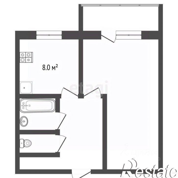 1-комн квартира проспект Мира, 29,  д. 29